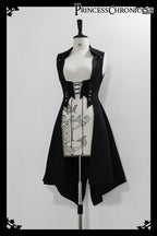 Red and Black 4.0 - Ouji Lolita Long Vest & Red Blouse - image 16