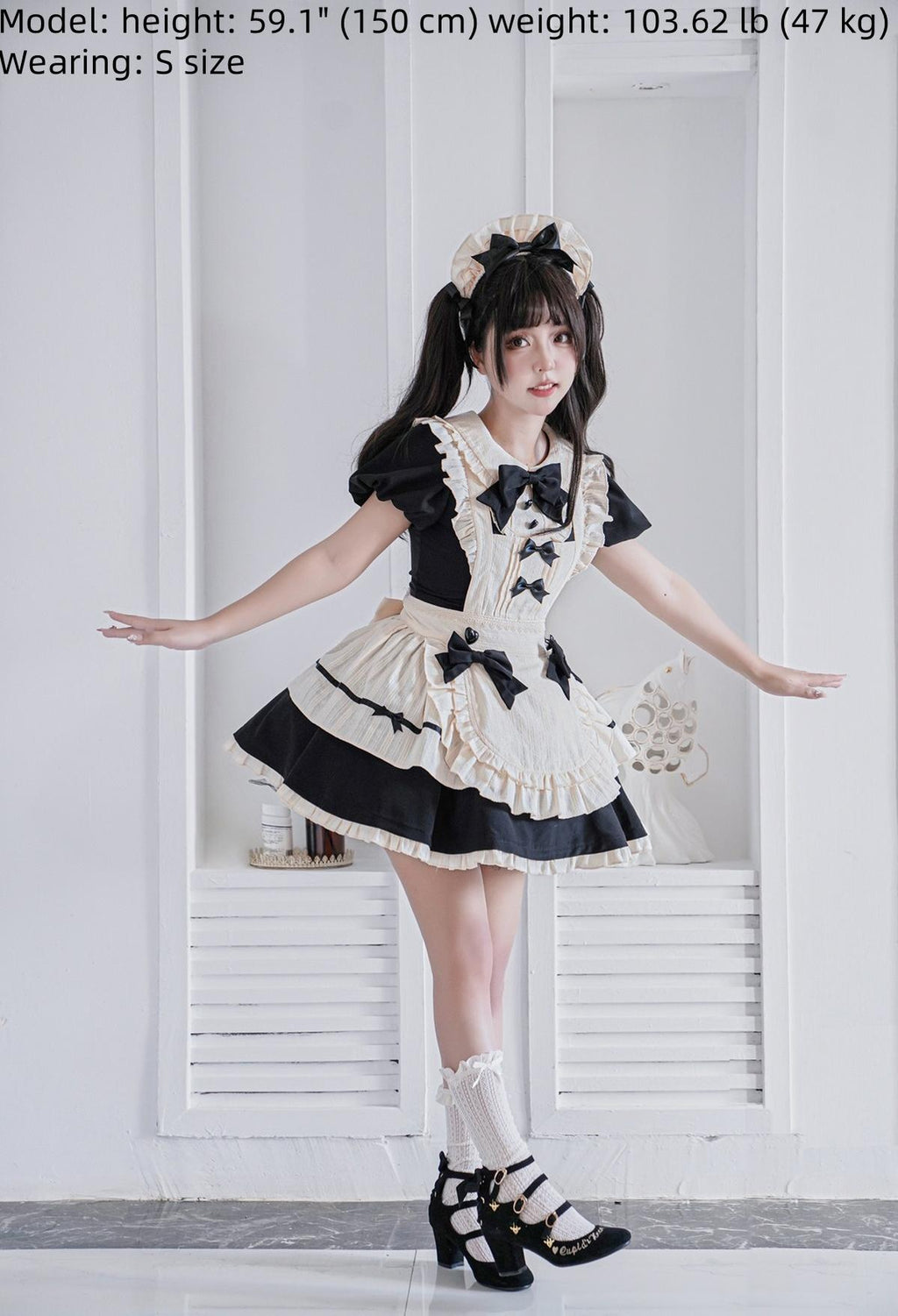 Maidette - Halloween Maid Lolita Apron OP Dress - image 3