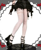 Wuxiaoliu Asymmetric Gothic Lolita Fishnet Pantyhose - image 7