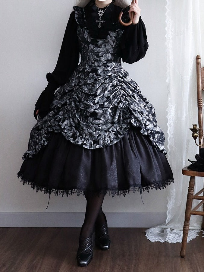 Silver and Black Ruffled JSK Gothic Lily - Miss Point - image 12