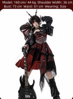 Bleeding Strawberry - Gothic Lolita JSK Dress with Jacket and Rib Chain Accessory - image 8