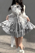 The Silver Key Gothic Lolita Blouse, Skirt and Waist Corset Collection - image 2