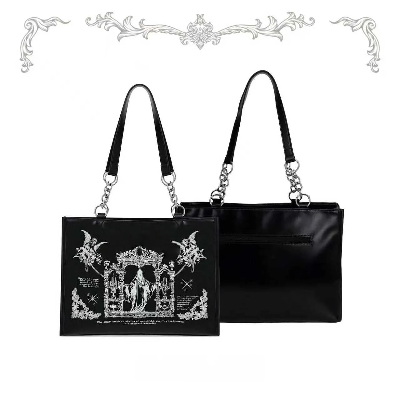 Sacred Oath - Large Printed Gothic Ita Shoulder Bag - image 22
