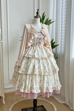 Fragrant Old Dream - Pink Bellflower Lolita OP and JSK Dress - image 9