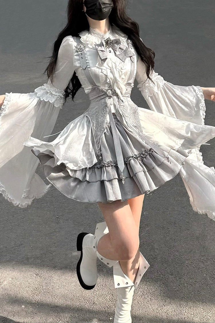 The Silver Key Gothic Lolita Blouse, Skirt and Waist Corset Collection - image 4