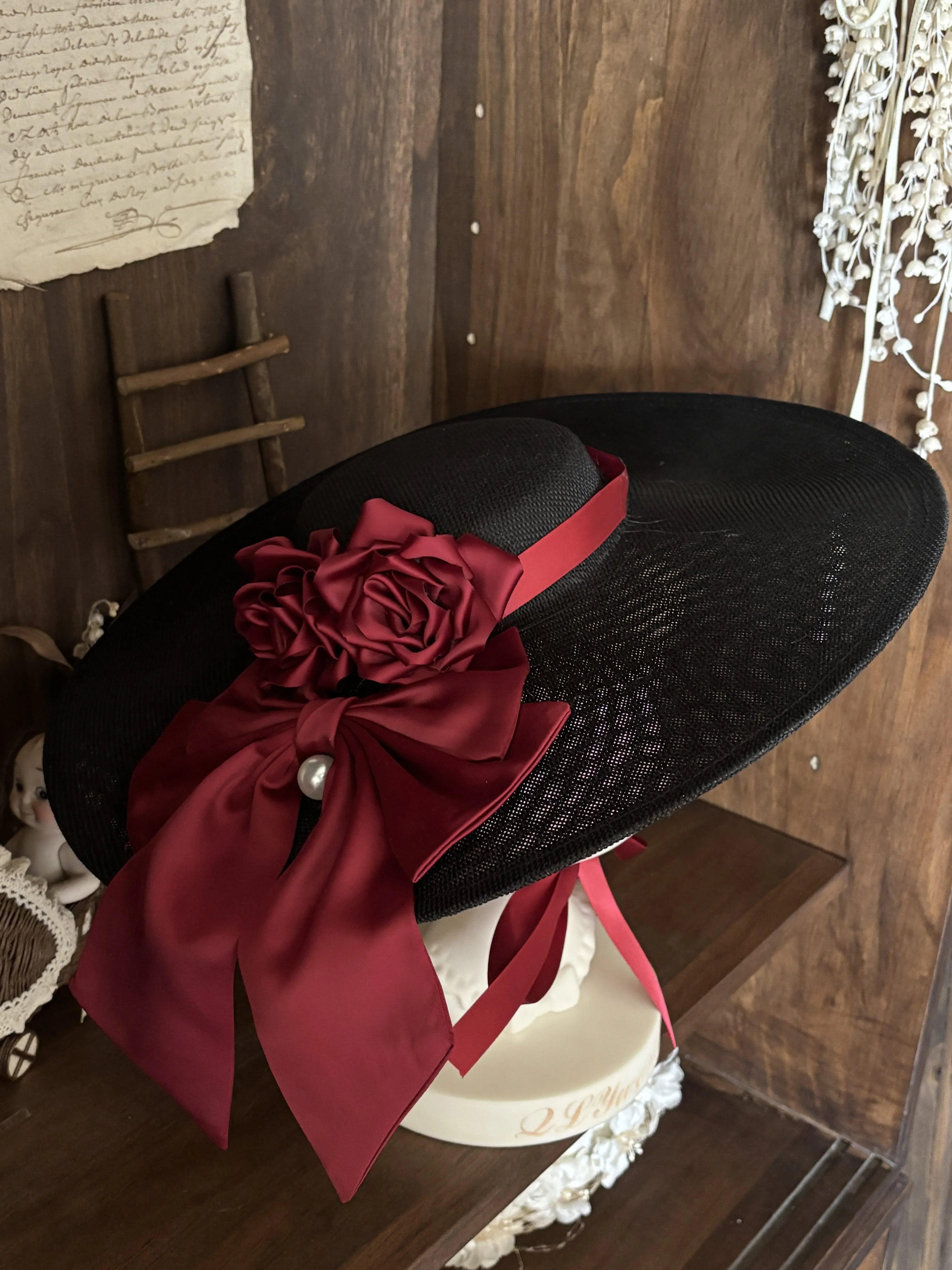 Rose 3D Floral Pearl Gothic Lolita Ball Gown OP Dress - image 14