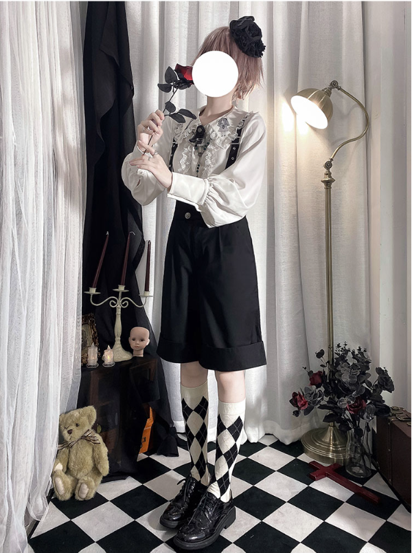 Corroding the Heart - Ouji Lolita Shirt Suspenders Shorts Collection - image 18