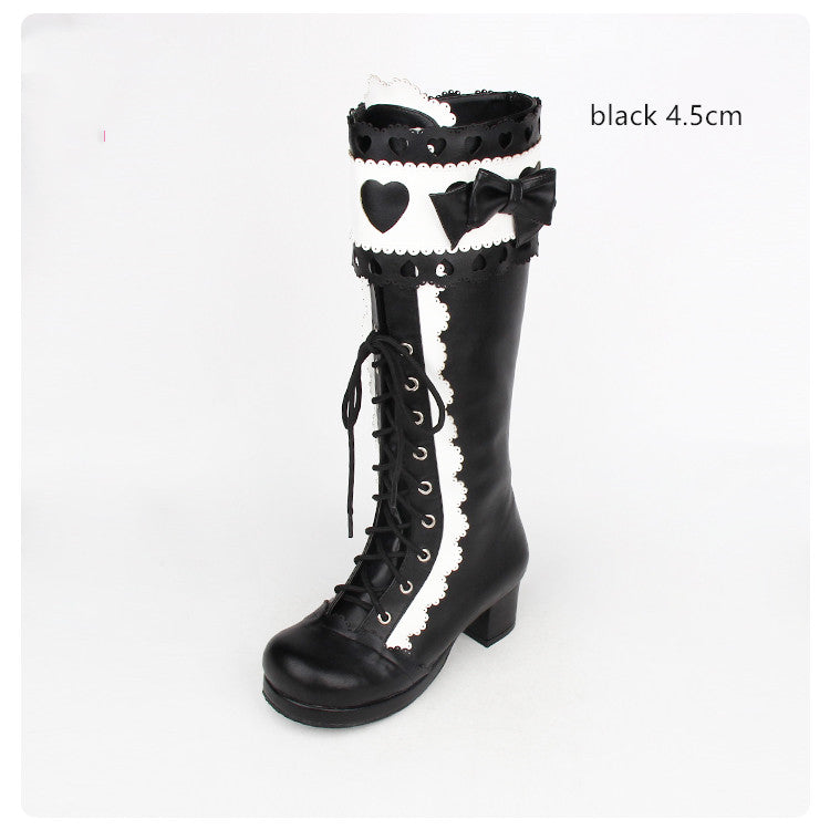 Sweet Multicolor Thick Heel Lolita Boots - image 8