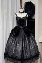 Gothic Cathedral Velvet Lace Corset Lolita JSK and Jacket Set - image 10