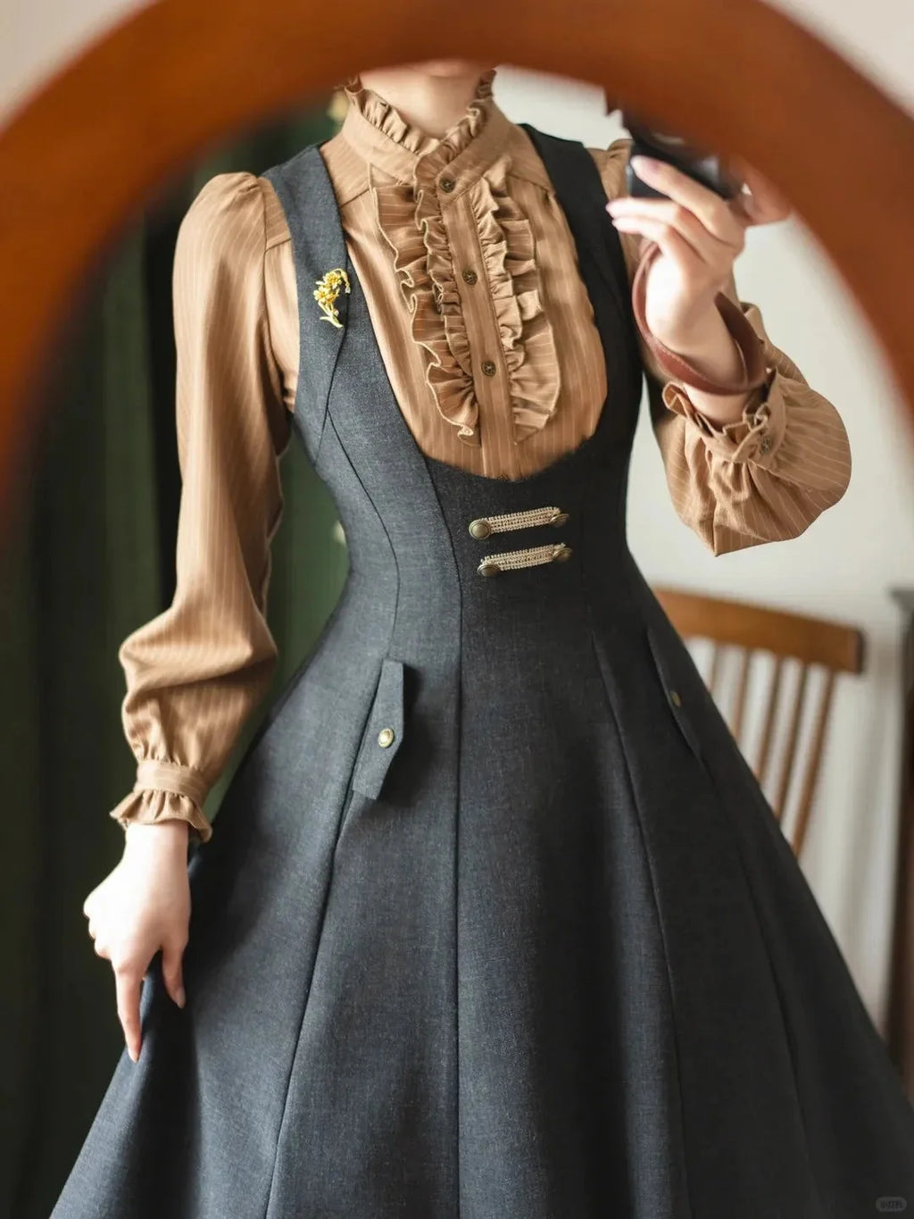 Forest Corridor 10-Panel Bustier Waist-Cinching Lolita JSK - image 12