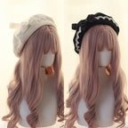 Sweet Woolen Lolita Lace Beret, Japanese Style - image 4