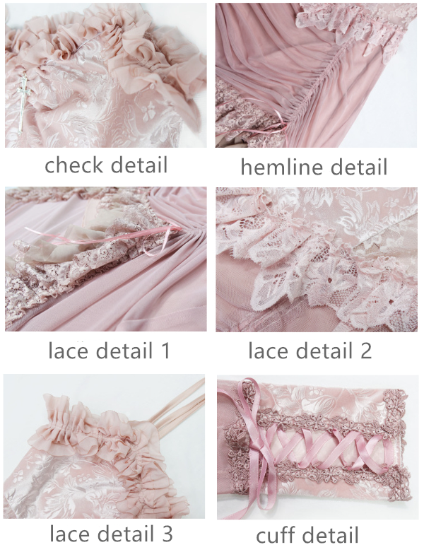 Sakura Nightmare - Pink Gothic Velvet Drawstring Dress - image 7