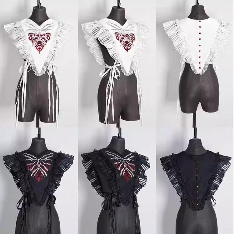 Gothic Lolita Accessory Red Bone Fake Collar - image 4