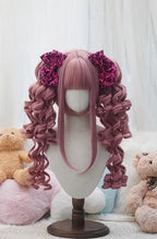 Old School Lolita See-through Bangs Wig, Curly Ponytails - image 1