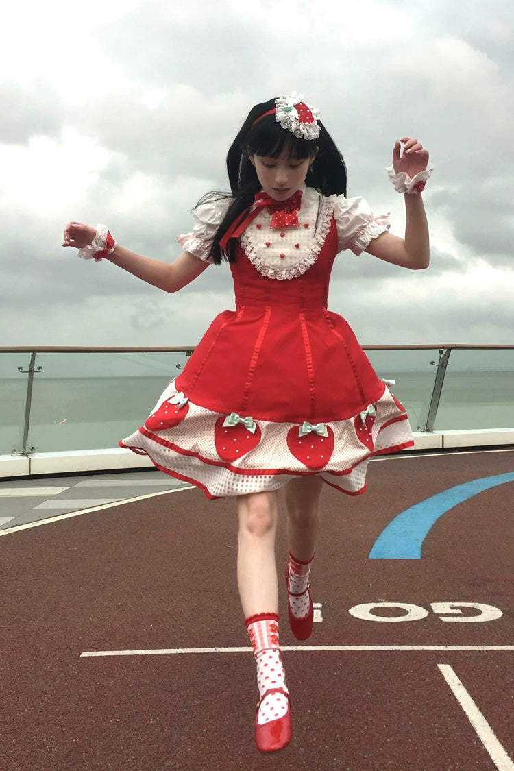 Miss Peculiar Strawberry Sweet Lolita Dress Two Colors - image 11