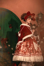 Bear Gift - Sweet Lolita OP Dress and Short Cape - image 9