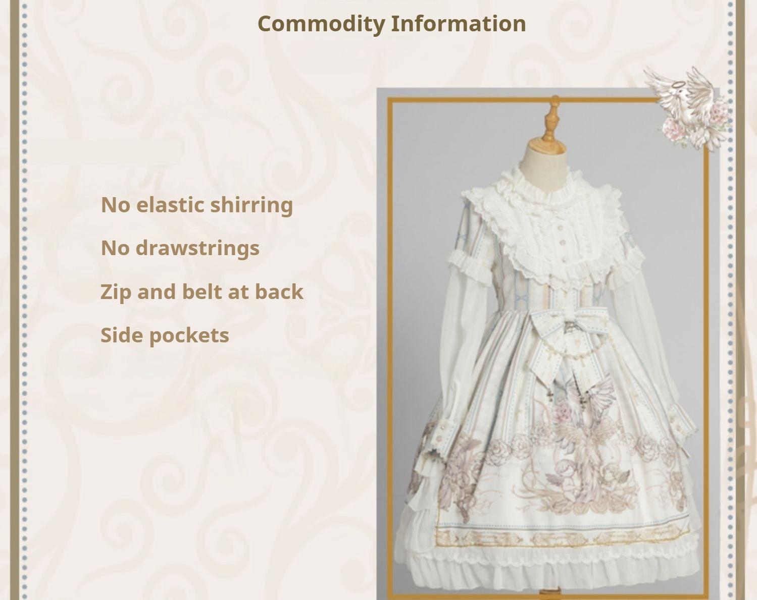 Chiffon Classic Lolita OP Dress, Long Sleeve - image 15