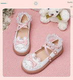 Sweet Bunny - Sweet Lolita Flat Shoes with Ear and Bow Decorations - image 9