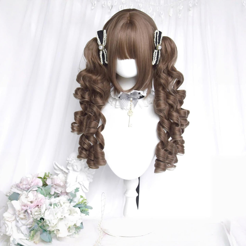Doll-Like Lolita Wig with Detachable Curly Ponytails - image 1