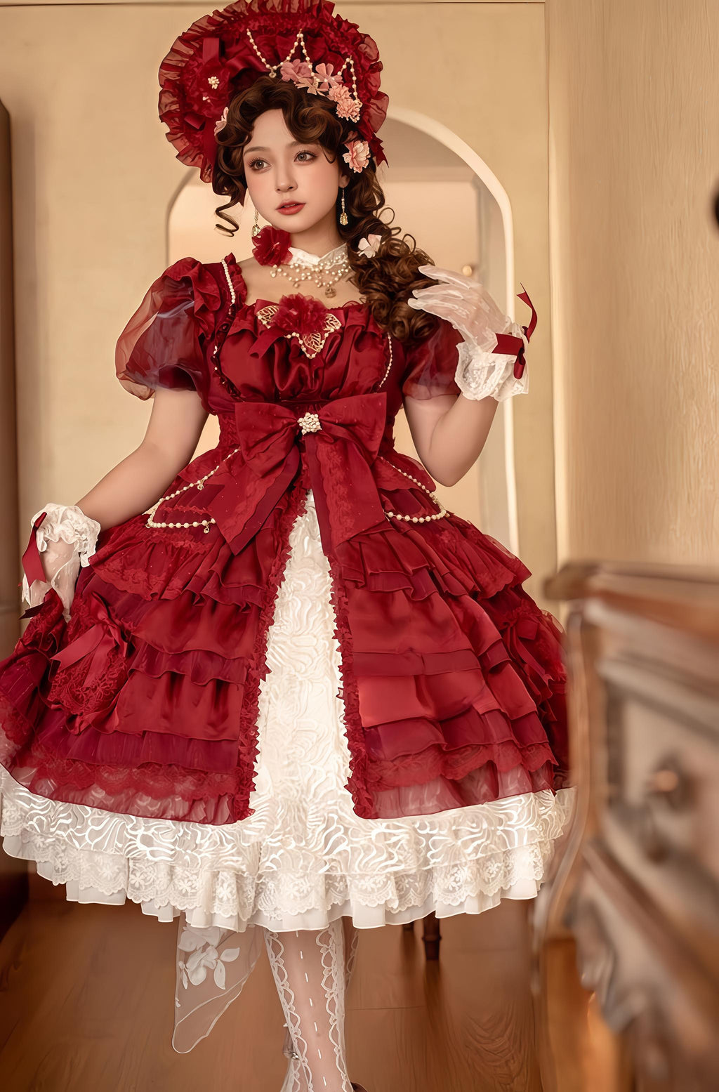 Waltz - Classic Lolita Plus-size OP Dress, Front Opening - image 1