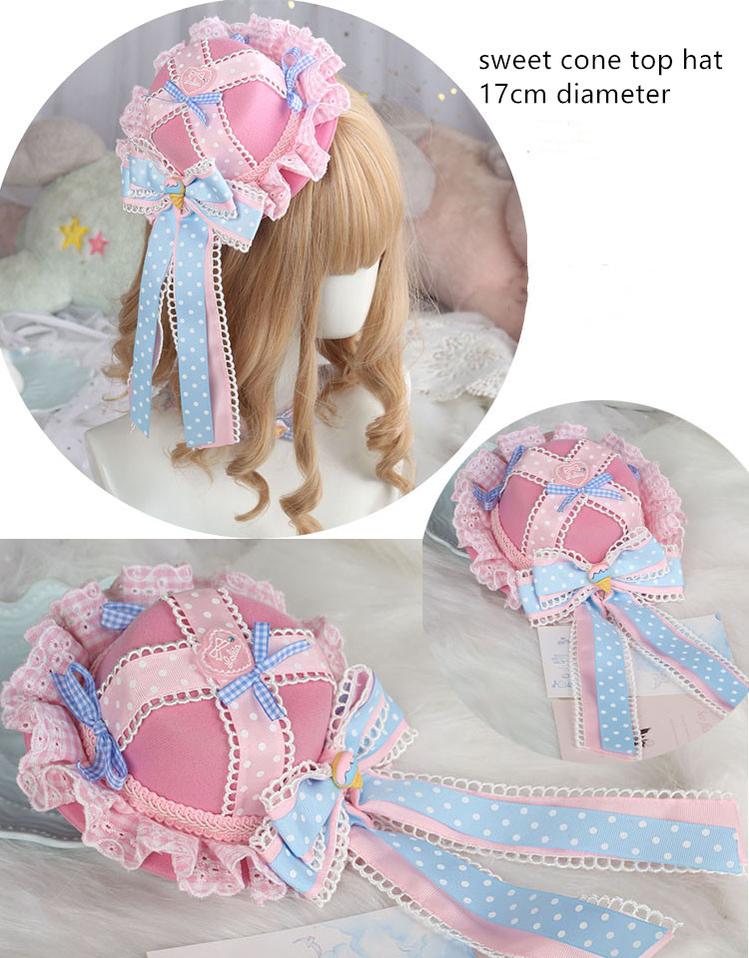 Pink and Blue Sweet Lolita Bow Headwear - image 21