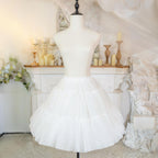 High-Volume White Puffy Lolita Petticoat, 17.7" (45 CM), Cotton Lining - image 9