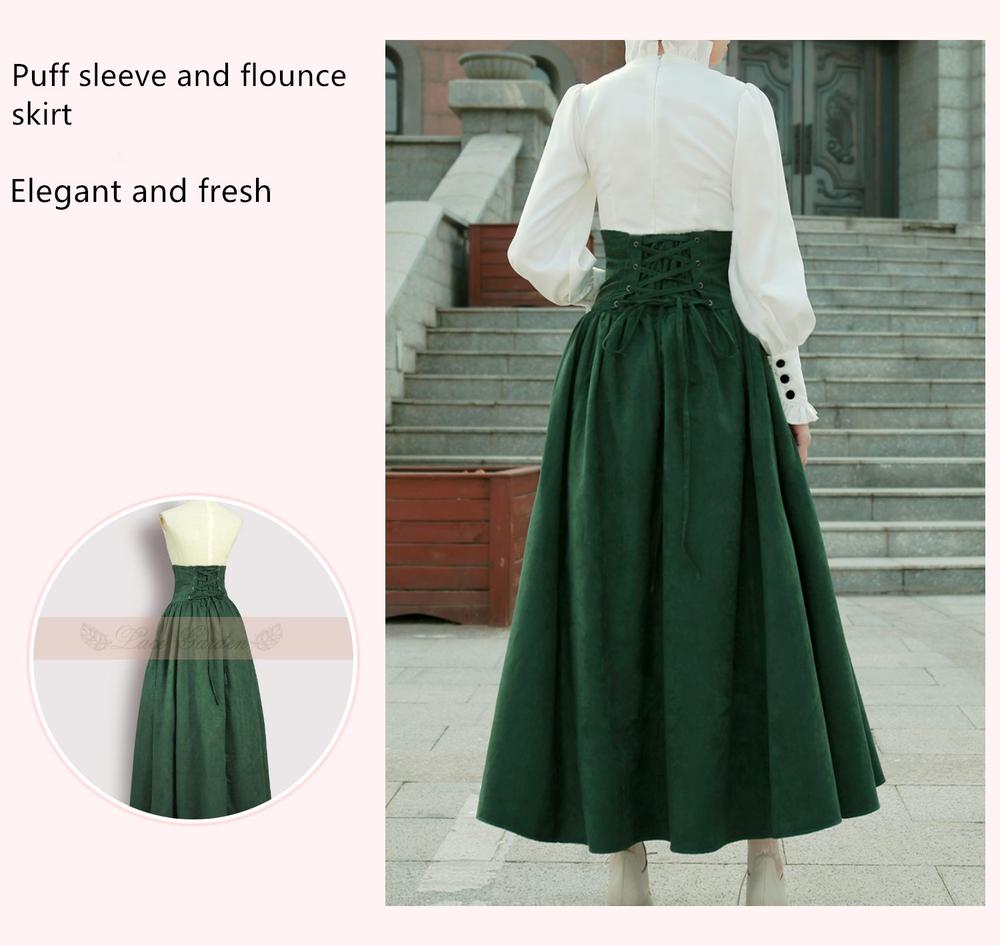 Magic Academy - Retro Elegant Lolita Blouse and Skirt Set - image 14
