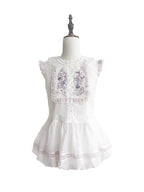 Chinese-Inspired Floral-Embroidered Top and Skirt Coordinate - image 2