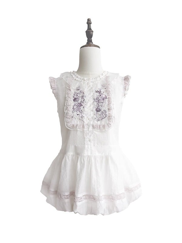 Chinese-Inspired Floral-Embroidered Top and Skirt Coordinate - image 2