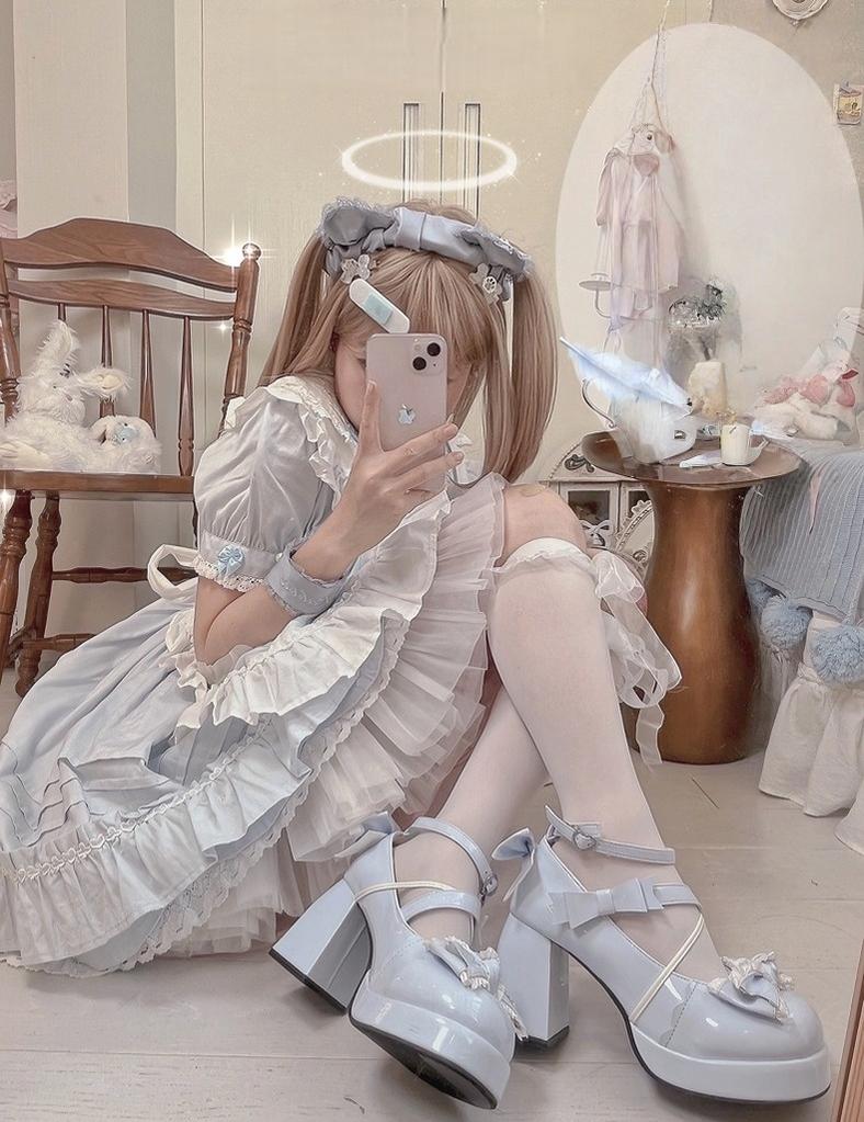 Girly Heart - Sweet Lolita Chunky Heels Shoes - Dreamy Bows - image 15