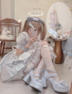 Girly Heart - Sweet Lolita Chunky Heels Shoes - Dreamy Bows - image 15