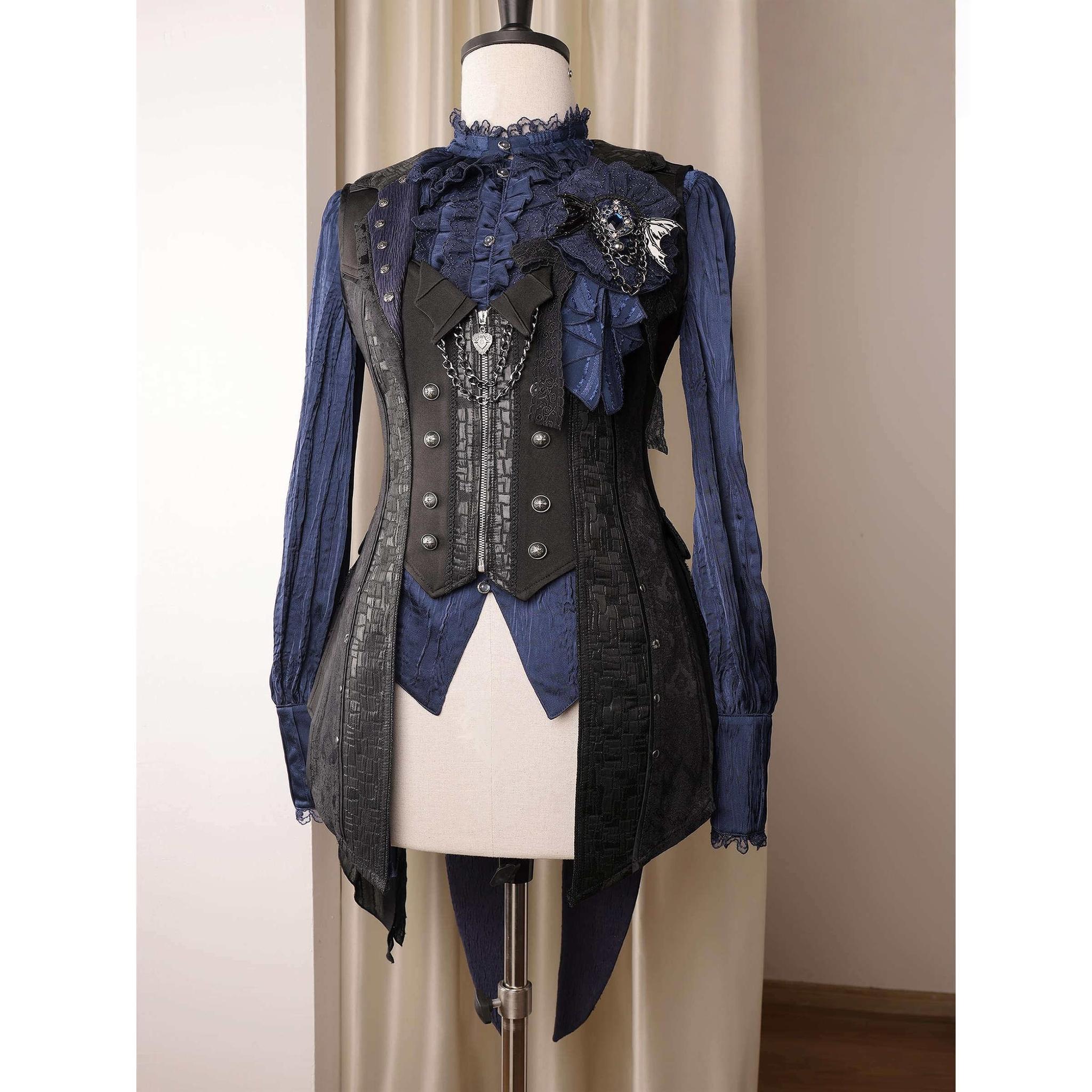 Little Devil - Ouji Lolita Long Sleeve Shirt, Ruffled Lace Collection - image 4