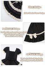 Classic Black Lolita OP Dress, Petticoat and Accessories - image 23