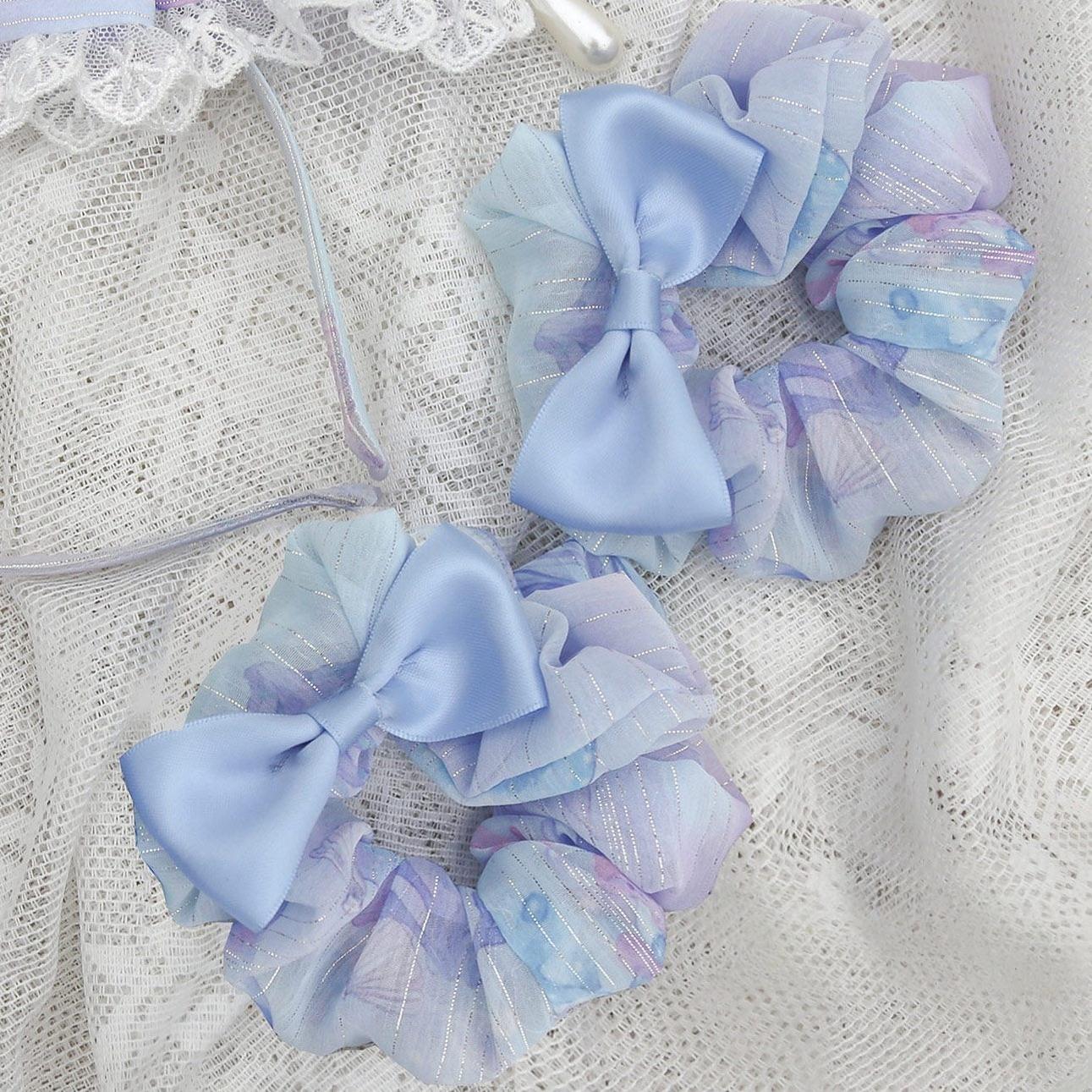 Coral Jellyfish - Sweet Lolita High-waist JSK Dress, Jellyfish & Coral Print and Accessories - image 17