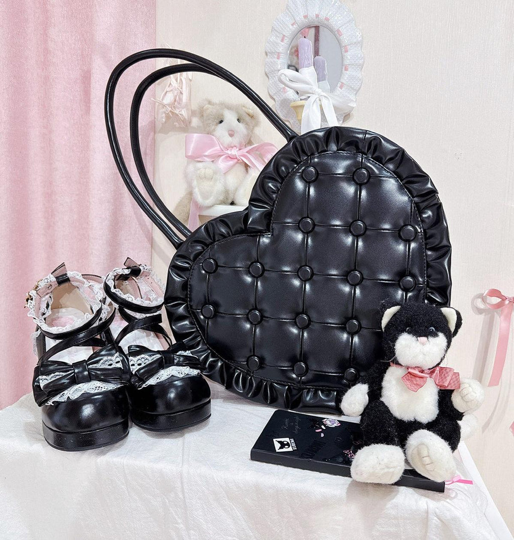 Heart Pillow - Sweet Lolita Heart-shaped Handbag or Shoulder Bag - image 12