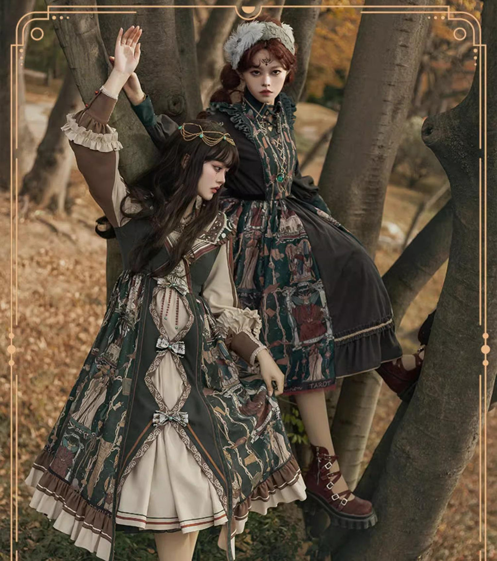Tarot - Elegant Lolita Dress Classicl Court Style Lolita OP Salopette - image 8