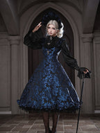 Dark Blue Ruffled JSK Gothic Lily - Miss Point - image 12