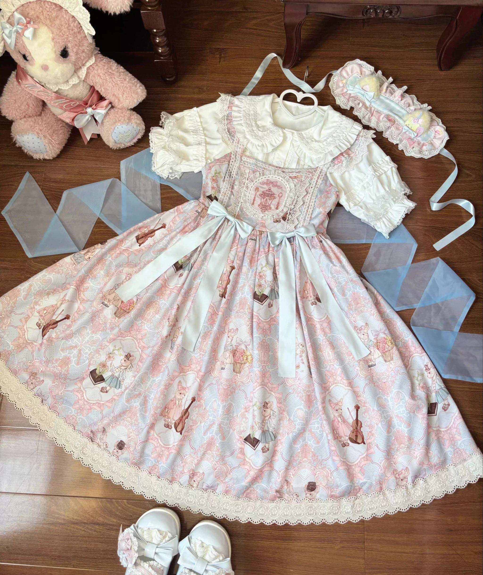 Candy Party - Printed Sweet Lolita JSK, Peter Pan Collar Shirt - image 19