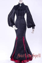Lorelei Gothic Lolita Jacquard Mermaid Maxi Skirt in 3 Colors - image 6