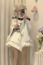 Dragon’s Breath Valley - Long Sleeves Ruffled Embroidered Asymmetric Gothic Lolita Dress - image 5