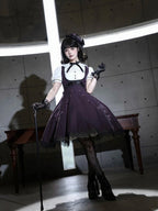 Purple Gothic JSK with Back Slit Skirt - image 2