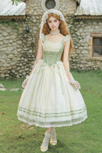 Green Fishbone Sweet Lolita JSK Dress Two Versions - image 15