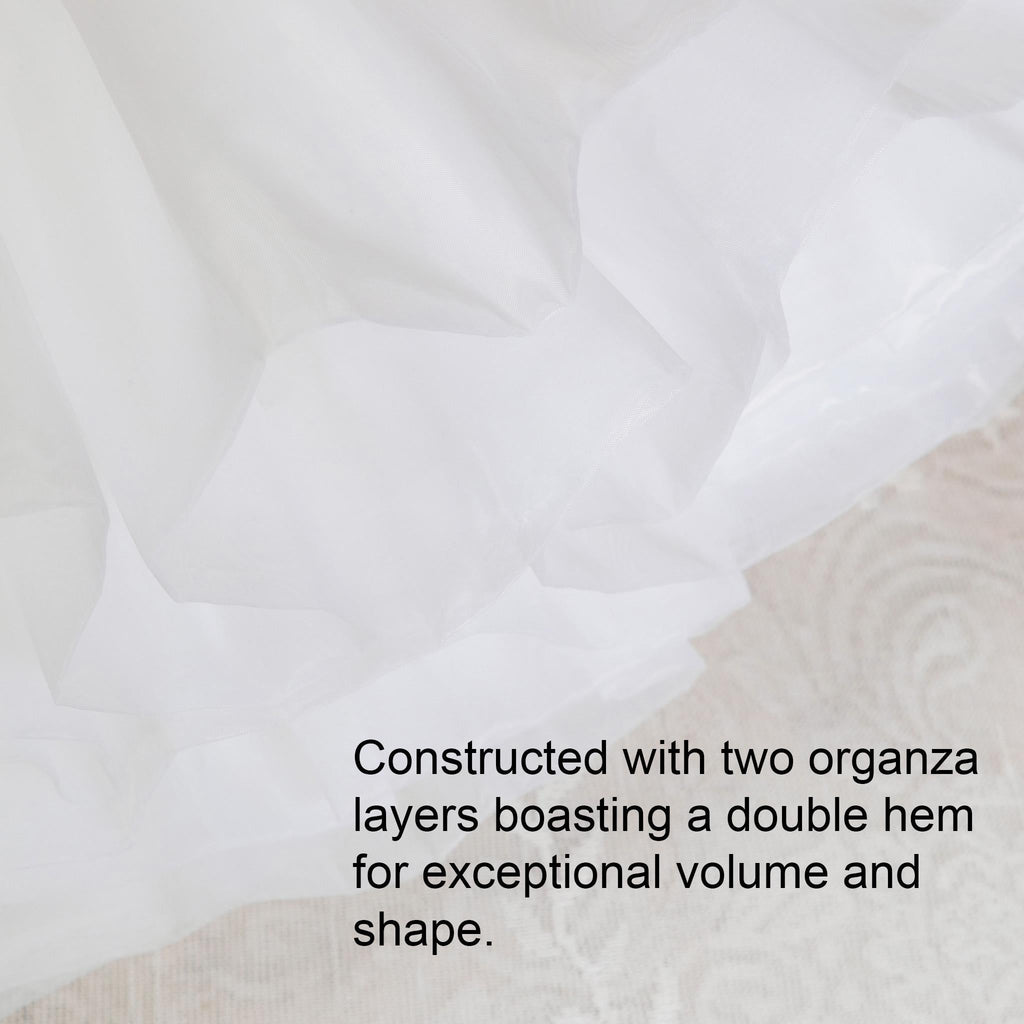 High-Volume White Puffy Lolita Petticoat, 17.7" (45 CM), Cotton Lining - image 18