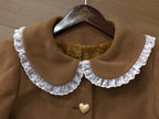 Milk Puff - Winter Fleece-Lined Sweet Lolita Coat, Detachable Collar Collection - image 30