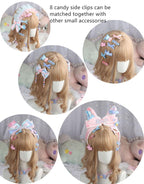 Pink and Blue Sweet Lolita Bow Headwear - image 7