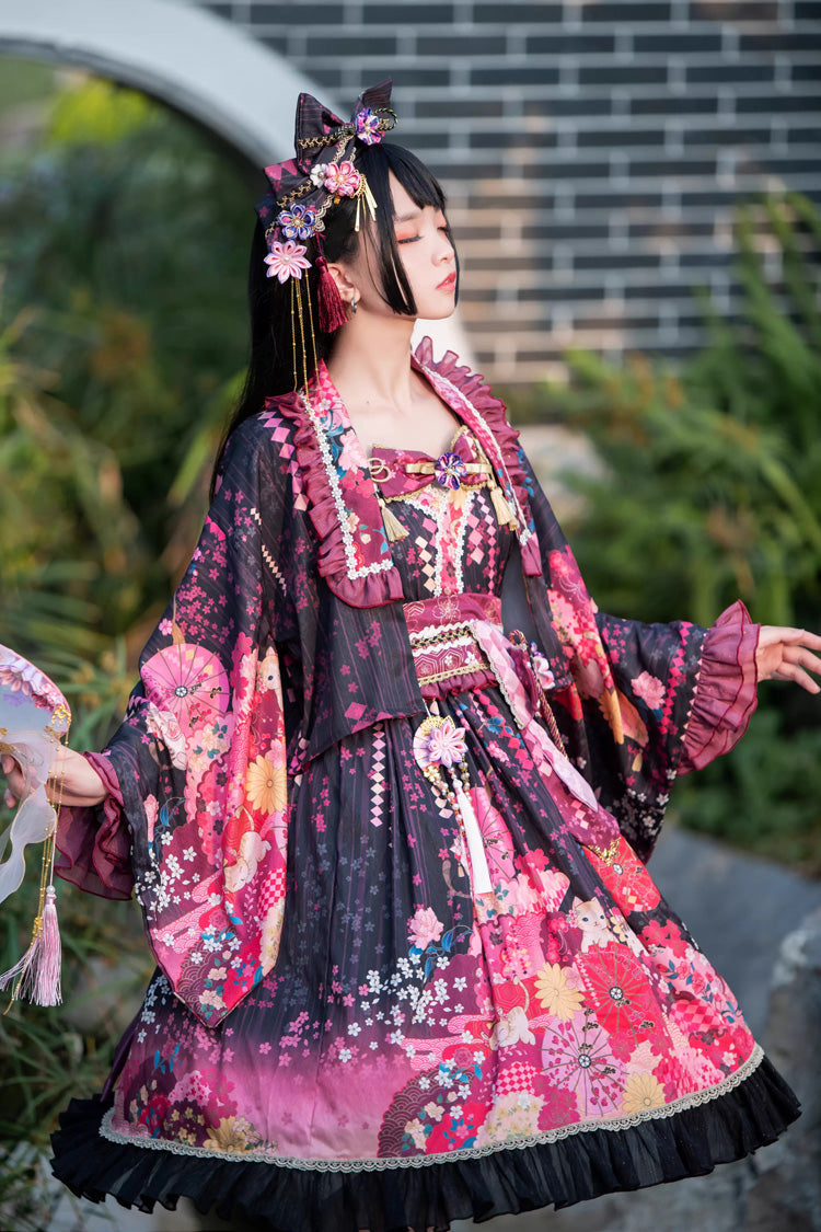 Cherry Blossom Cat Islet - Sweet Lolita JSK Full Set - image 4