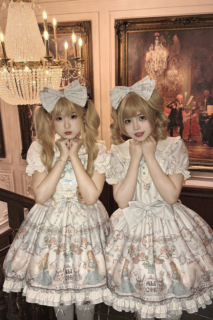 The Princess's Magical Diary - Sweet Lolita OP Dress in Light Blue - image 4