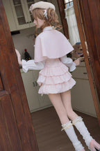Cherry Blossom Snow - Sweet Lolita Dress & Cape Set in Pink - image 2