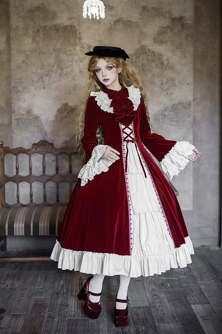 Letters and Poems · Nutcracker Box - Long Sleeves Ruffled Open-Front Bow Lace-Up Gothic Lolita Dress - image 12