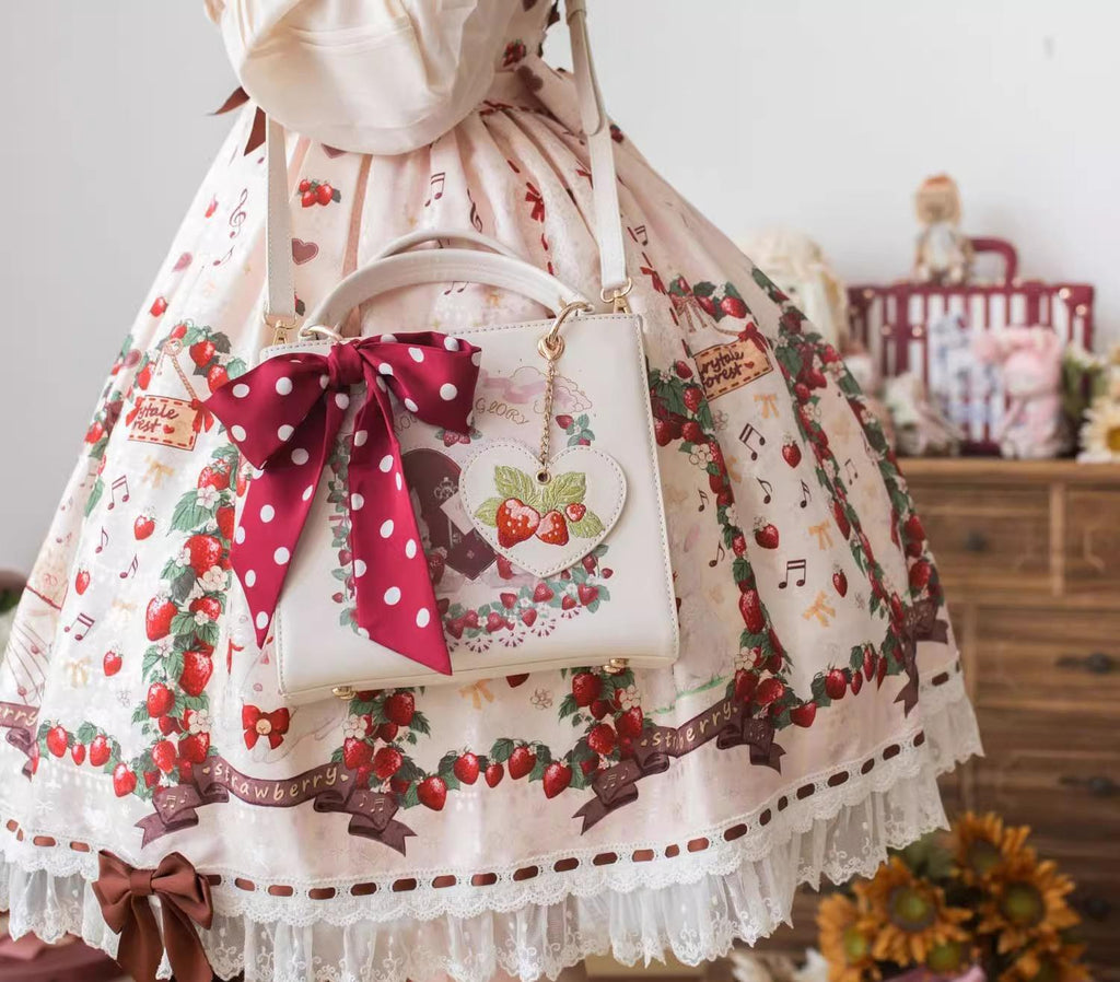 Retro Lolita Handbag PU Square Wedding Bag - image 17